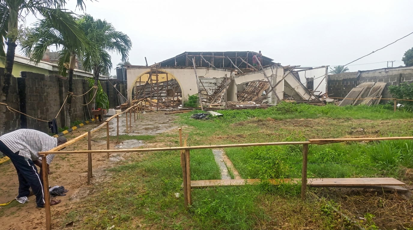 Demolition of the old bungalow